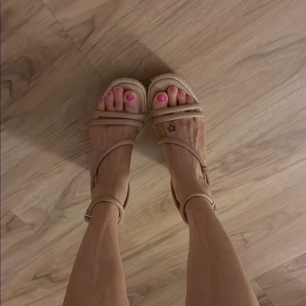 Nordstrom Espadrille Tan Wedges Sandals